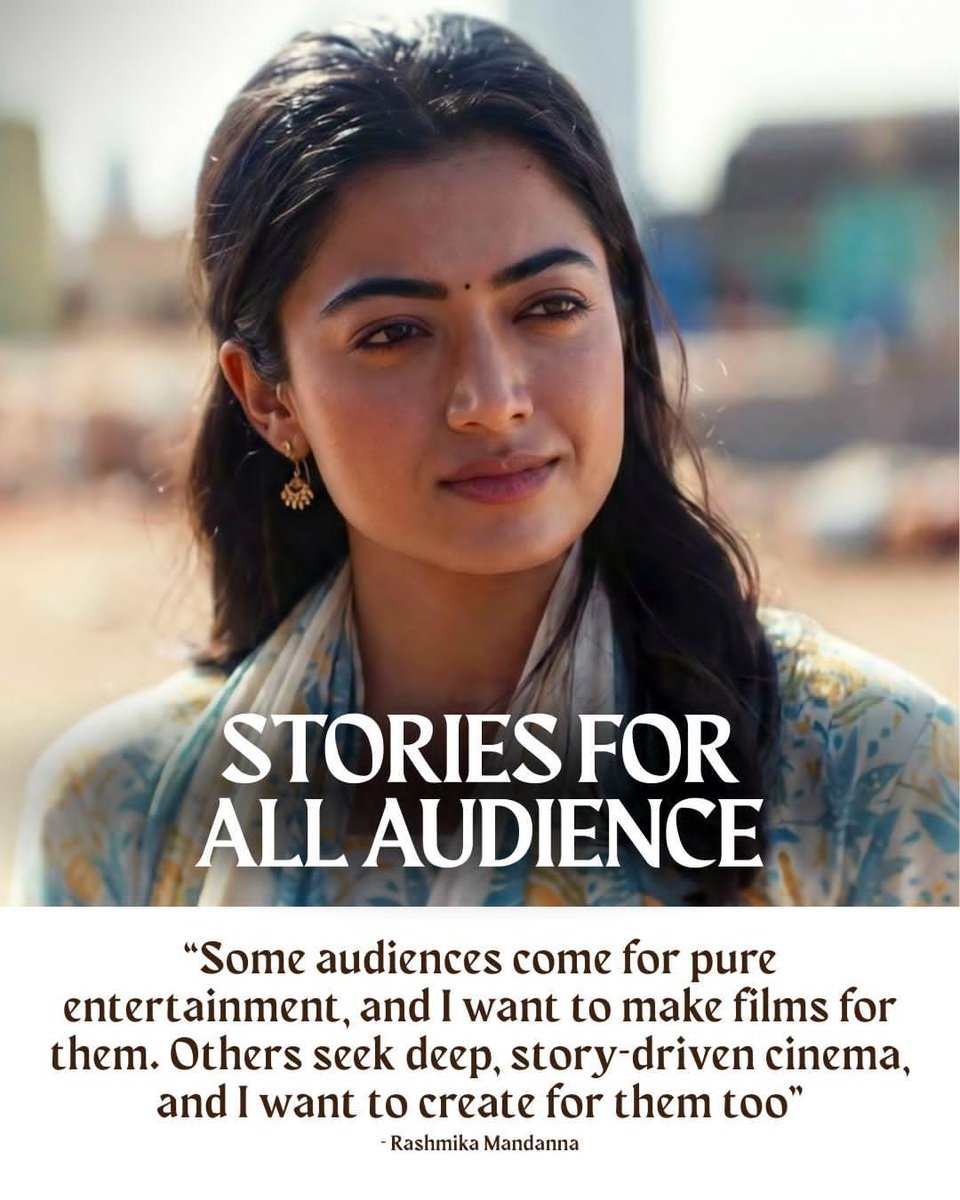 TheRashmikaFan2's tweet image. Balancing entertainment and meaningful storytelling is rare... 
This shows her dedication towards diverse audiences and evolving cinema🎥
#RashmikaMandanna #FilmLover #ActressGoals