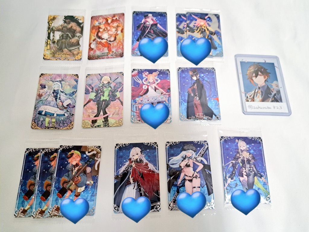 交換/譲渡】FGO 缶バッジ ウエハース ポートレイト クリアカード 編成