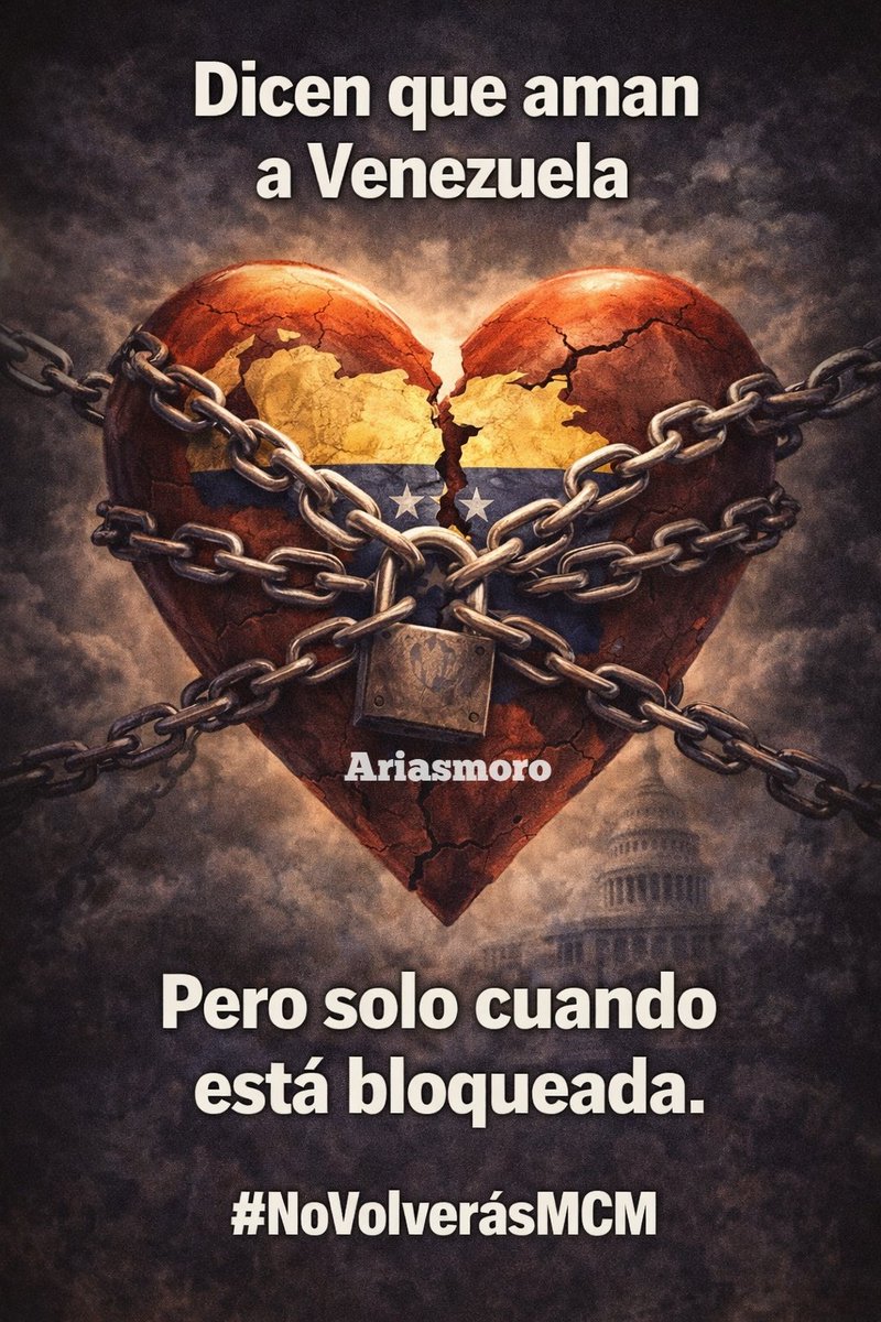 “No fue bloqueo, fue presión”
— PDVSA bloqueada
— CITGO subastada
— Ingresos del país destruidos
La presión siempre cayó sobre el mismo: el pueblo.

Solo a los escualidos engañan y utilizan... Cada vez se arrastran más!  
#NoVolverásMCM