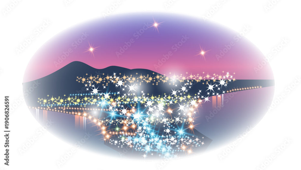 函館の夜景のイラストです。
楕円形の枠でいつものやつです。
どうぞよろしくお願いします。
ダウンロード→stock.adobe.com/jp/stock-photo…
