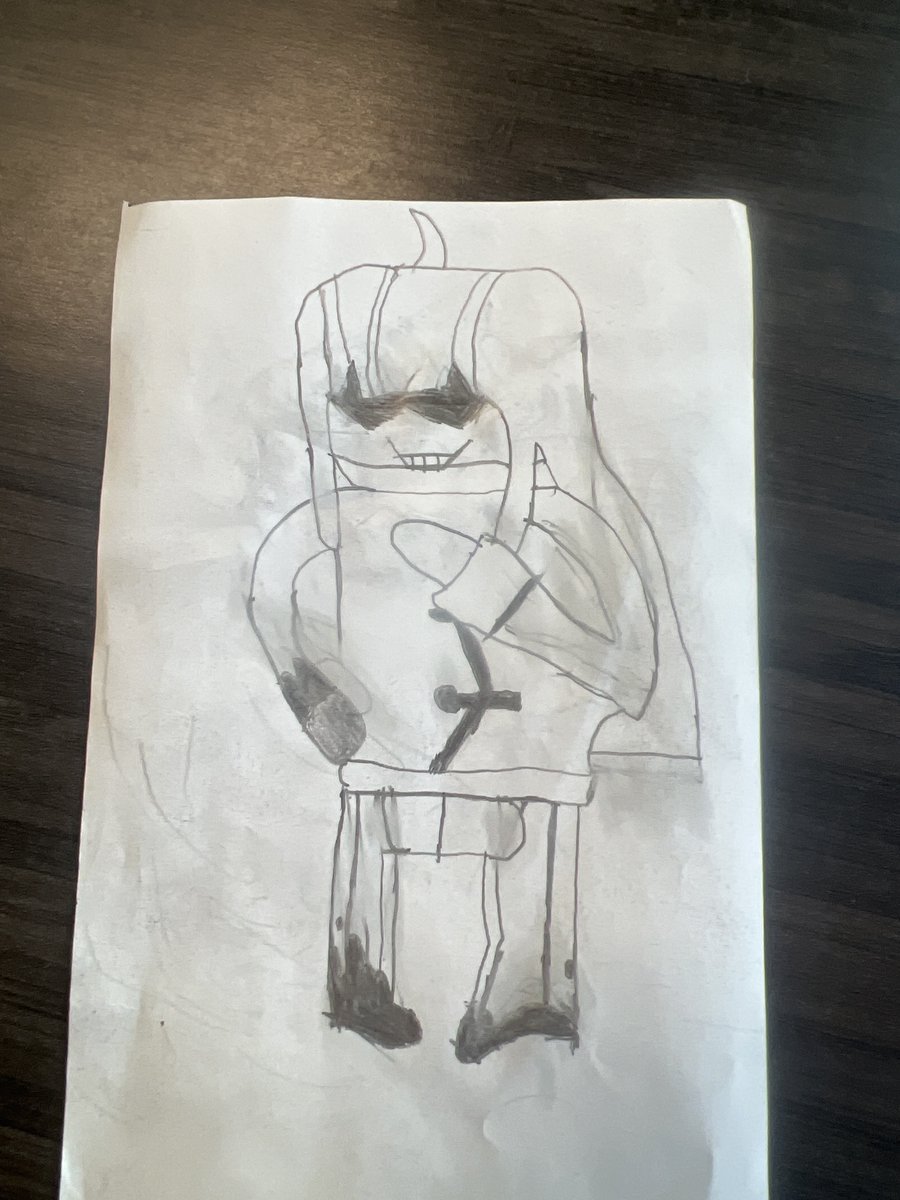 They won't let me use my phone for artistic references, so I printed out some pictures for me to draw from. Drew my first human yesterday and experimented with shading. I feel like I'm improving.