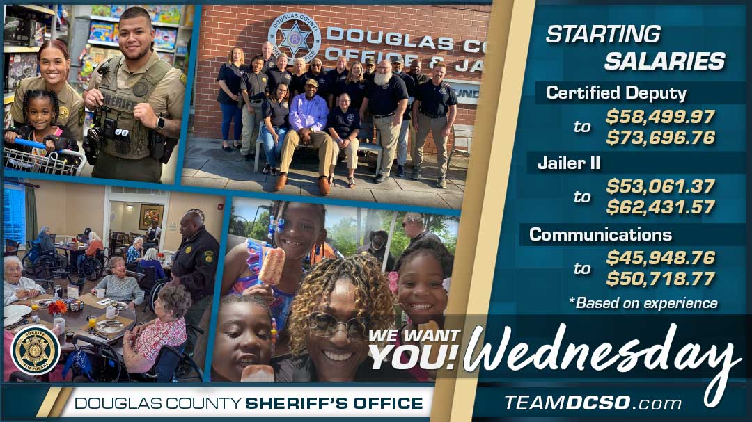 We Want You Wednesday:
Do what you love! 💙 At DCSO, our team has a calling, not just a job. Find fulfilling work serving Douglas County. TeamDCSO.com #joindcso