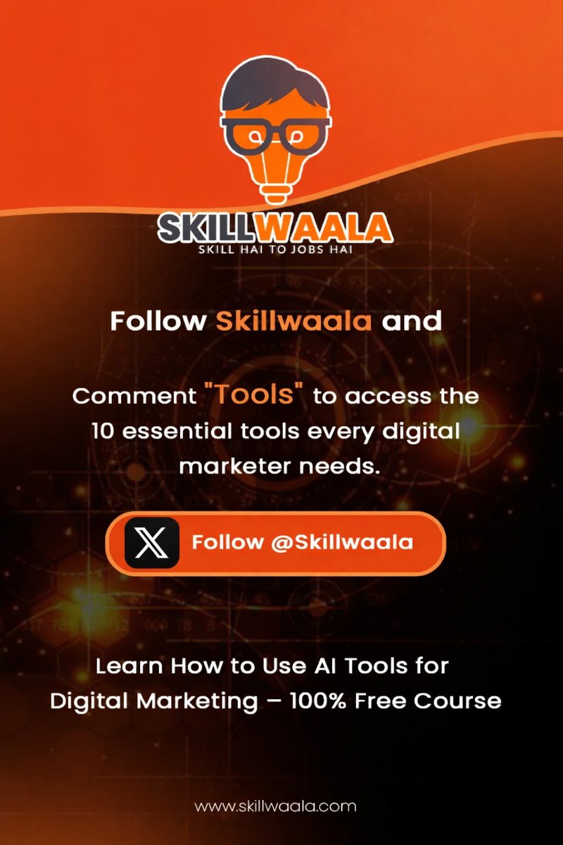FREE vs PAID AI Tools 🤖⚡
Digital Marketers &amp; Creators ke liye must-know!
Kaunsa tool kis kaam ke liye best hai — yahi game changer hai.
👇 Comment “TOOLS” for the top 10 AI tools list
📌 Follow @Skillwaala for daily AI &amp; marketing tips
#AITools #DigitalMarketing #ContentCreator