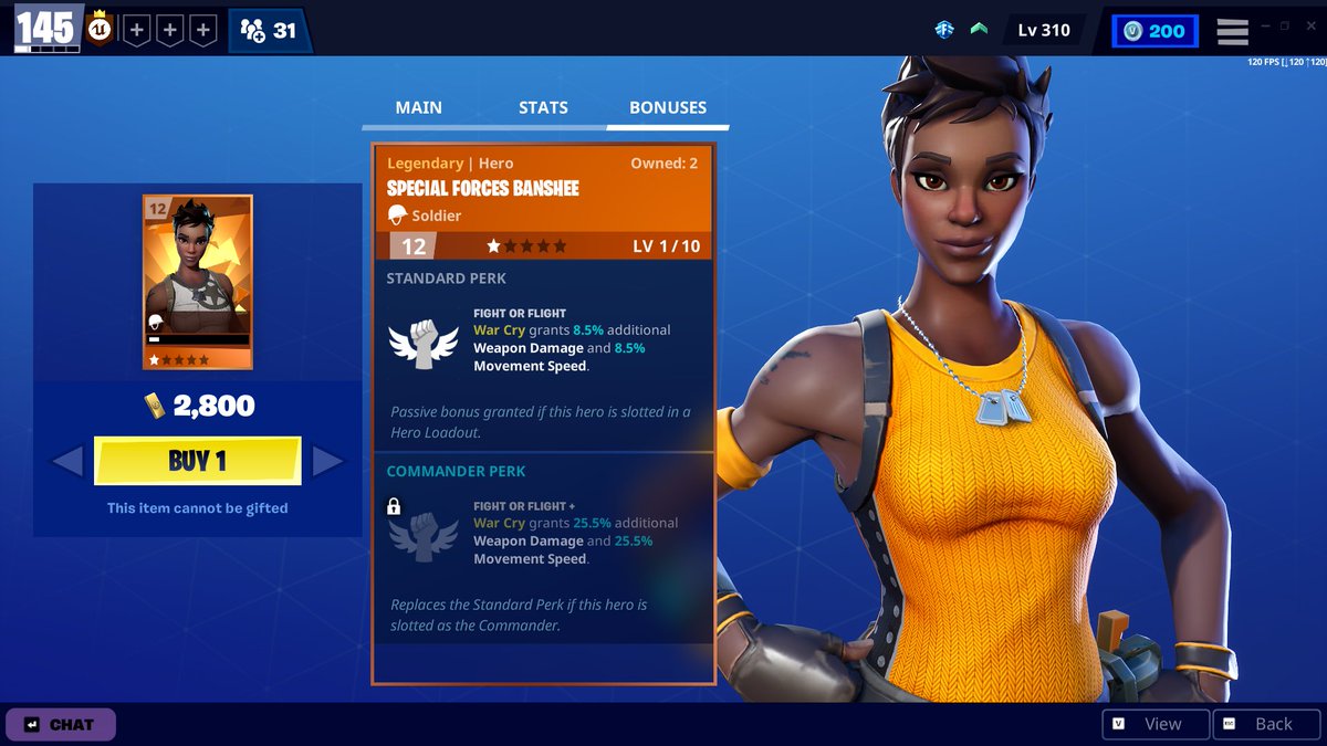 Special Forces Banshee is in the goldshop for 2800 gold. she is a critical hero for MSK if youre running warcry support.