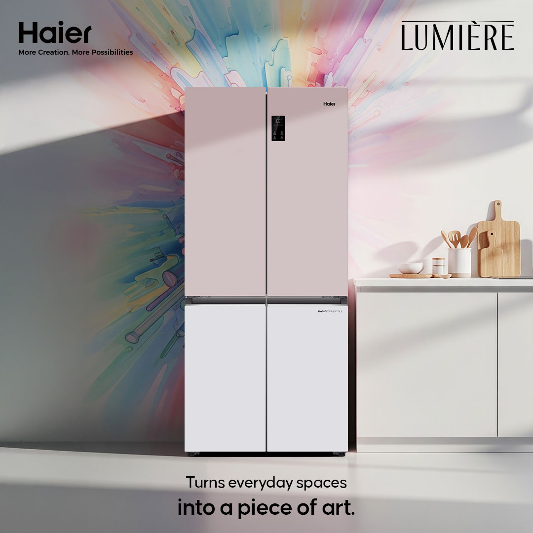 IndiaHaier's tweet image. Where refrigeration meets fine art. ✨
The Haier Lumière doesn't just sit in your kitchen; it transforms it

#Haier #MoreCreationMorePossibilities #Refrigerator #LumièreColourfulSeries
