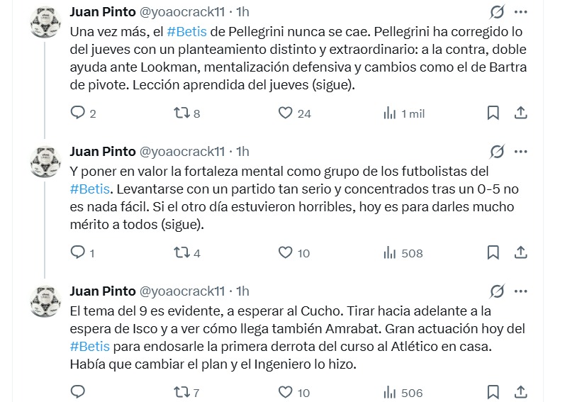 Juan Pinto, periodista, el jueves: 
El plantel no vale.
Juan Pinto, periodista, el domingo:
El plantel, vale.

La edad del orto del periodismo sevillano.