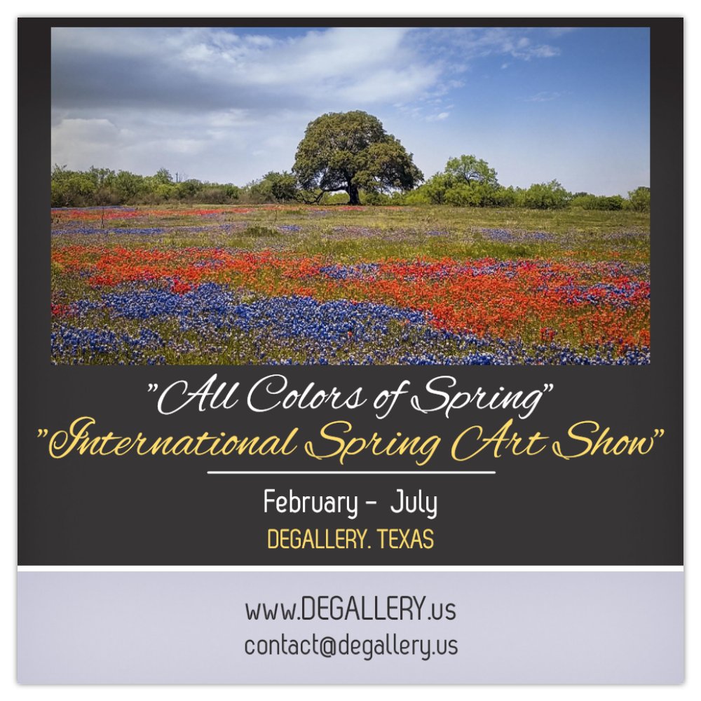 Calling All Artists! 
Showcase your work at a renowned Texas gallery &amp; boutique museum during the International Spring Art Show from March 1 to July 25.
Deadline approaching! February 20. 
Apply now: artdega.org/programs/sprin…

#ArtCall #Artist #SpringExhibition #degallery