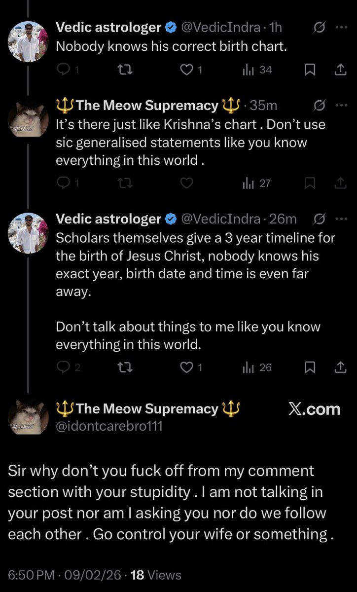 newaccountsoo's tweet photo. Fraud astrologer and a scammer blocked me and ran away after a normal argument.

The use of slurs indicate that it is a POS/dehati behind that account, probably someone with an afflicted Mercury and low intelligence. https://t.co/ViULoHH5Uc
