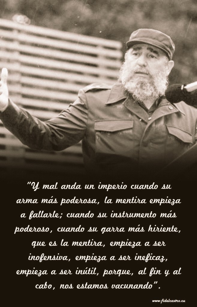 Acertada siempre la visión de nuestro Comandante en Jefe #FidelPorSiempre.
#100AñosConFidel 
#CubaEstáFirme