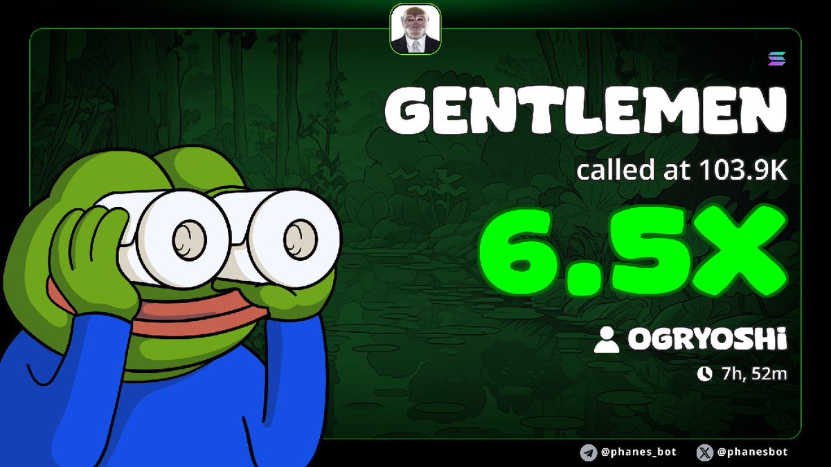 OGRyoshi's tweet image. #GENTLEMEN chat so healthy and floor keep rising. Hit a clean #6x+ now 🔥

5TATk16oMrt4vsMR8WwQ9AtiPeosdJhXFkp2UhGJpump

dexscreener.com/solana/2szqlaw…

x.com/i/communities/…