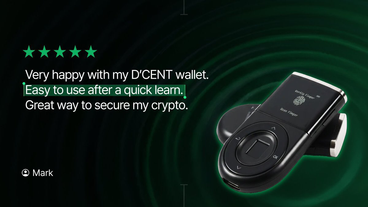 DcentSecureChat's tweet image. Self-custody shouldn’t be complicated.

You keep the keys, D’CENT helps you protect them with confidence.🫡