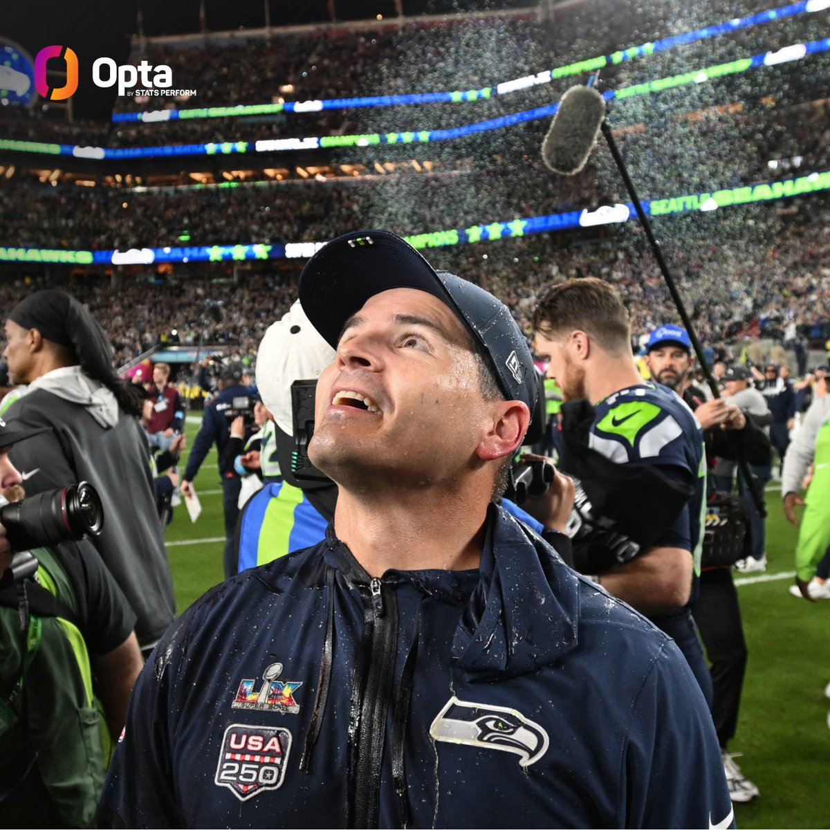 Since seeding began in 1975, a No. 1 seed has won the Super Bowl 27 times.

Only one of those No. 1 seeds had to beat three 12-win teams during that playoff run: the 2025 <a href="/Seahawks/">Seattle Seahawks</a>.