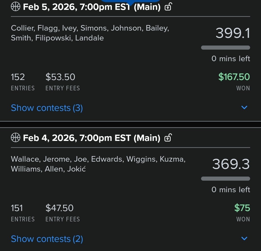 AJG_DFS's tweet photo. Now that the NFL is over, although I am sad, I am happy and grateful for all VIP's and our vastly successful season!!

While we wait for MLB VIP to open up, I want to remind everyone that joining the discord right now for NBA is absolutely free!!

Providers are ready to crush! DM me to join!!

#DFS #Fanduel #NBA #SuperBowl #NFL