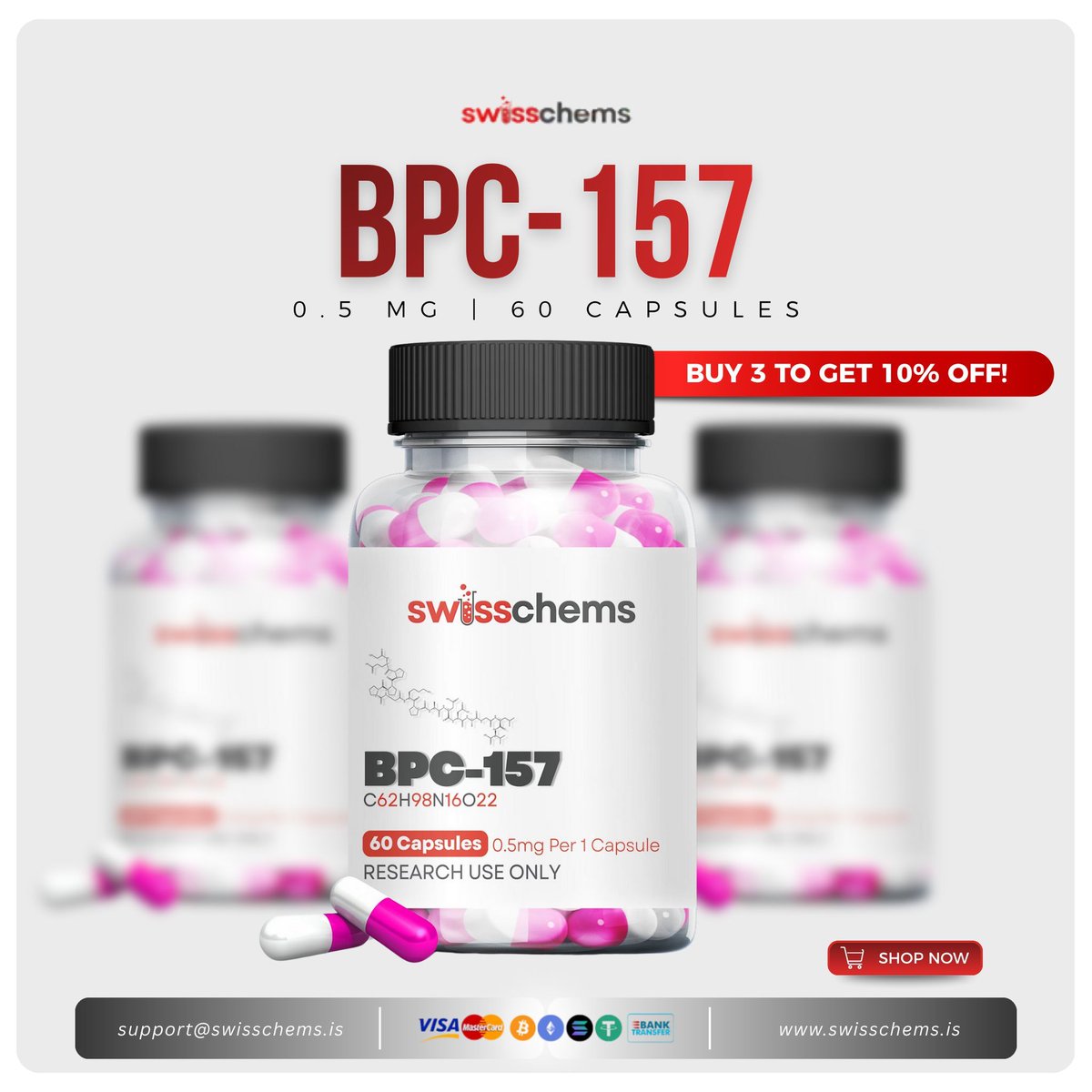 SwissChems features BPC-157 (0.5 mg Capsules)

🔬 Explored in cellular signalling and regulatory pathway research
🔬 Studied in angiogenesis-related biochemical models
🔬 High-purity, lab-verified research peptide

👉 View product:
swisschems.is/product/bpc-15…

#SwissChems