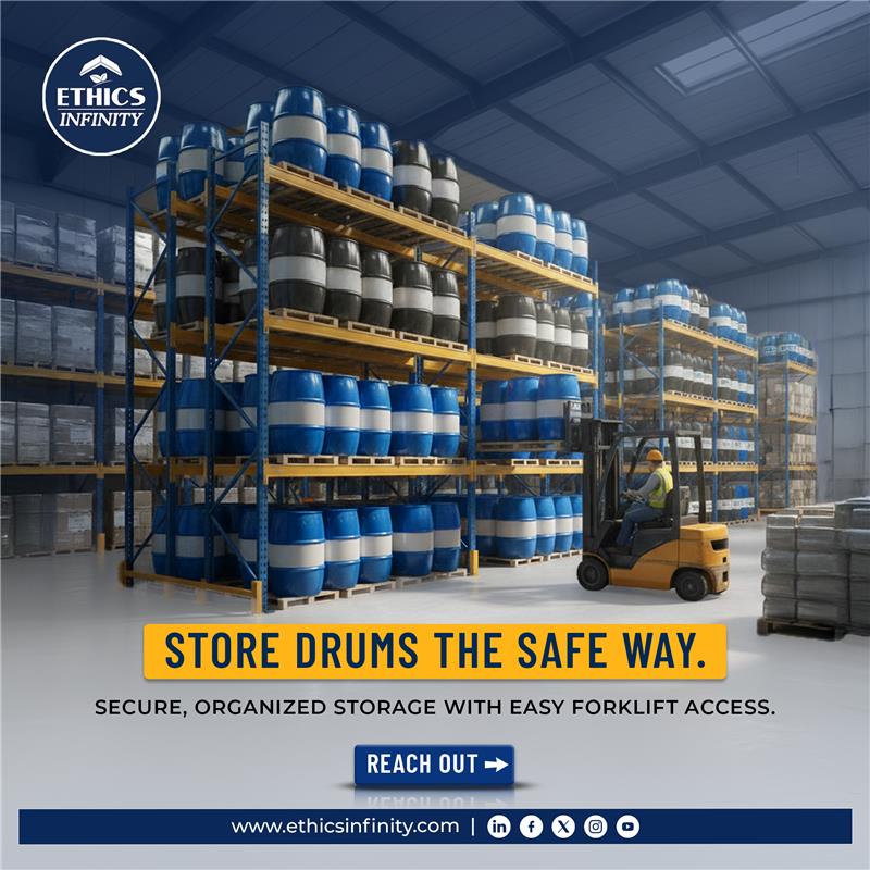 EInfnity's tweet photo. Spills and unstable drums slowing your warehouse? Drum Pallet Racks keep every drum secure and organized, improving workflow. Upgrade now!

#EthicsInfinity #DrumPalletRacks #WarehouseEfficiency #SecureStorage #WorkflowUpgrade #SafetyFirst https://t.co/mAurzjn9Tu