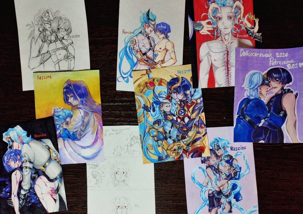 Resciine's tweet photo. And that’s a wrap for #dottoscaraweek2026! 🧪☂️
Thank you for all the support and reposts — this was such a fun ride 🩵💜
Here are all my pieces in one post ✧ https://t.co/rxEH1ZwuMB