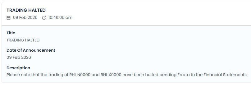 Channa_Amare's tweet photo. Well spottedπ
If error in #RHL's 3Q26 results is material, perhaps @CSE_Media should cancel all trades for day in RHL and RHL.x?
Shares fell 8-9% on Rs15 mn turnover amid market disappointment with results
If error is material, what action will be taken vs company?
#CSE #lka https://t.co/RSSBIER7uX