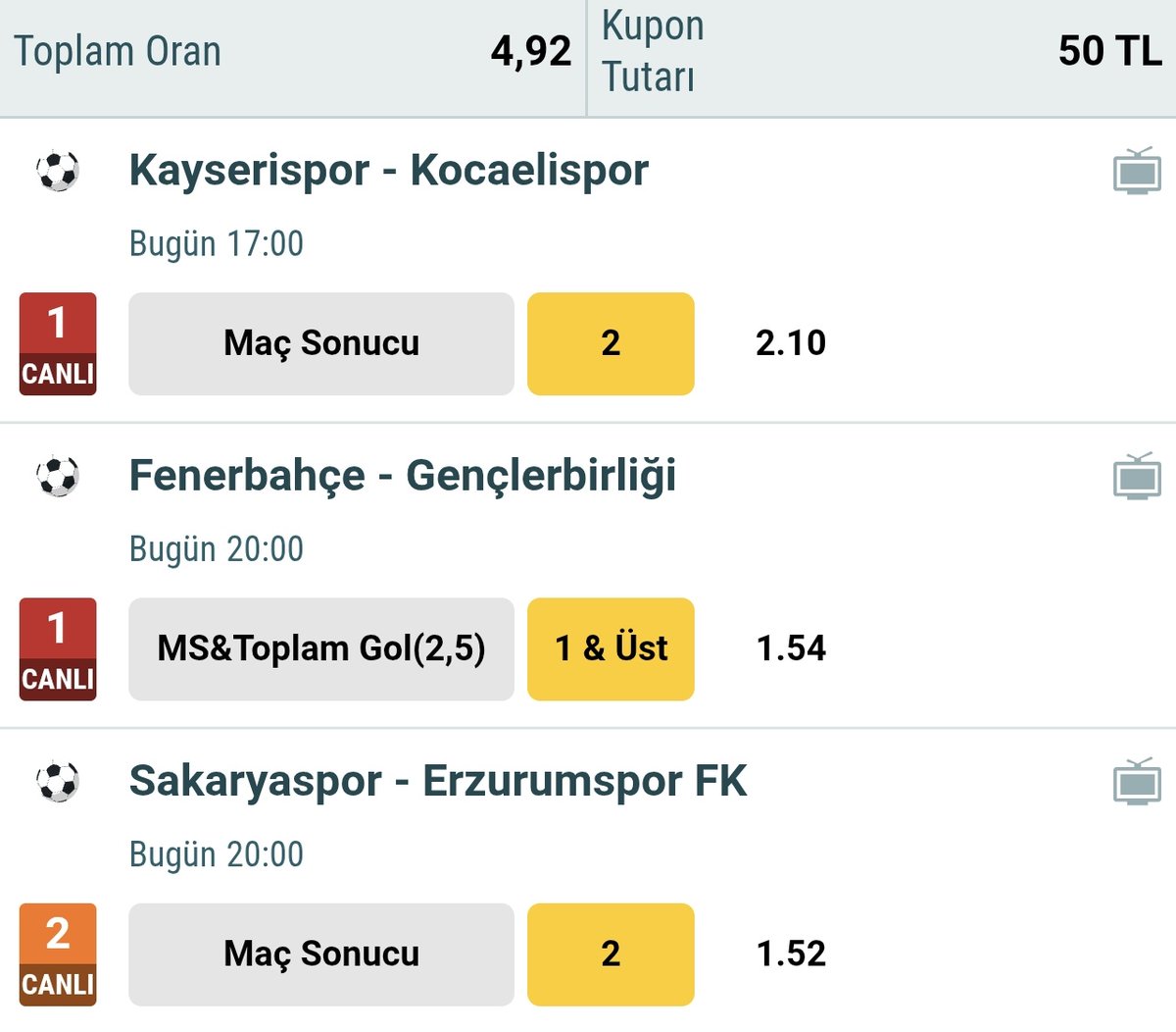 Bol bol şanslar.