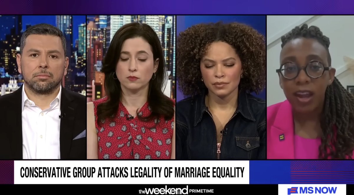 Katy_Faust's tweet image. Hey look. @MSNOWNews had a convo about our campaign to @MakeKidsGreater

HRC spokeswoman mentioned how she got to "design her family" because of #Obergefell. What did her design require? Excluding the children's father from the home.

Curious why I wasn’t invited onto the panel.