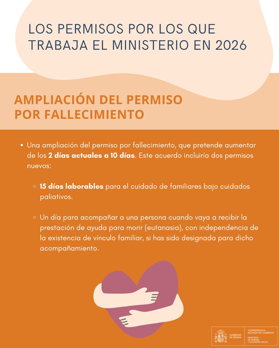 ‼️ ¿Sabes cuántos permisos retribuidos te corresponden como persona trabajadora en 2026? 

👉 Os dejamos todos los permisos retribuidos actuales y en los que está trabajando el Ministerio de Trabajo para el futuro.