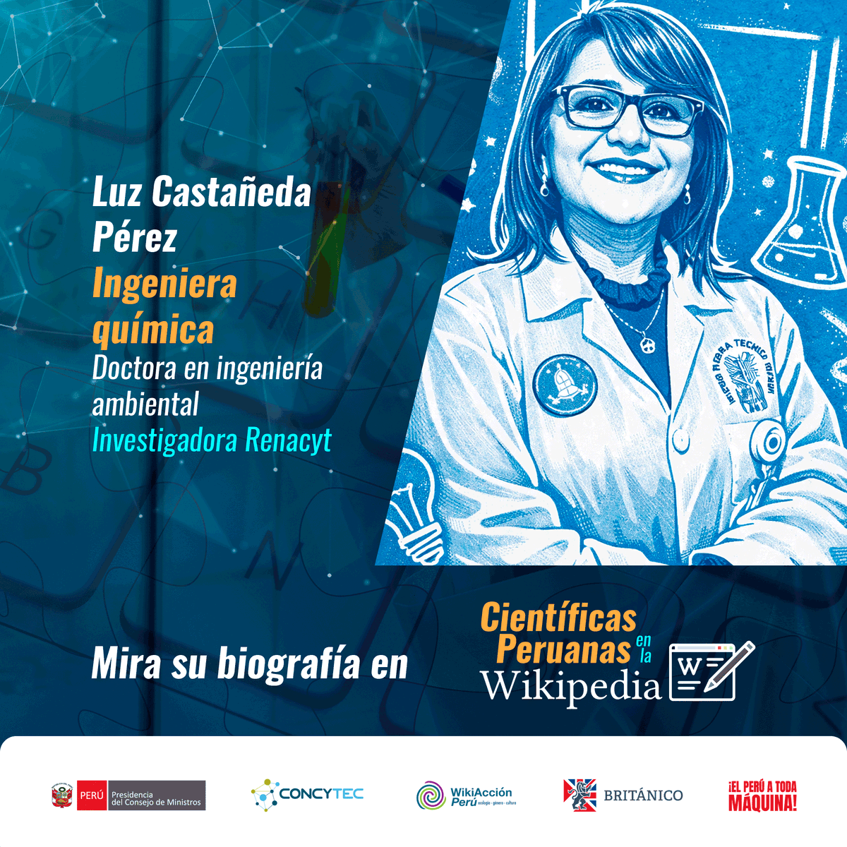 ConcytecPeru's tweet photo. Luz es docente e investigadora. Ha trabajado como consultora en polímeros y medioambiente. También ha registrado patentes en productos, procesos y equipos en el ámbito de la química en Perú.
Conoce su biografía en Wikipedia 👉 https://t.co/f7XhROTobq https://t.co/TvxBu4GjpV
