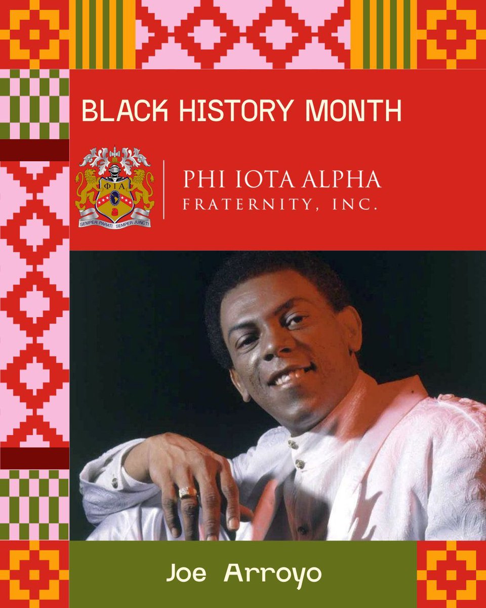 Next Phi Iota Alpha highlights Joe Arroyo for Black History Month!
Born Álvaro José Arroyo González in Cartagena, Colombia, he emerged as one of the most influential Afro‑Caribbean voices in Salsa and tropical music.

#PhiIotaAlpha #PhiotaCelebrates #BlackHistoryMonth #AfroLatino
