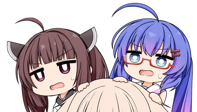 何かに困惑するウナきりwip