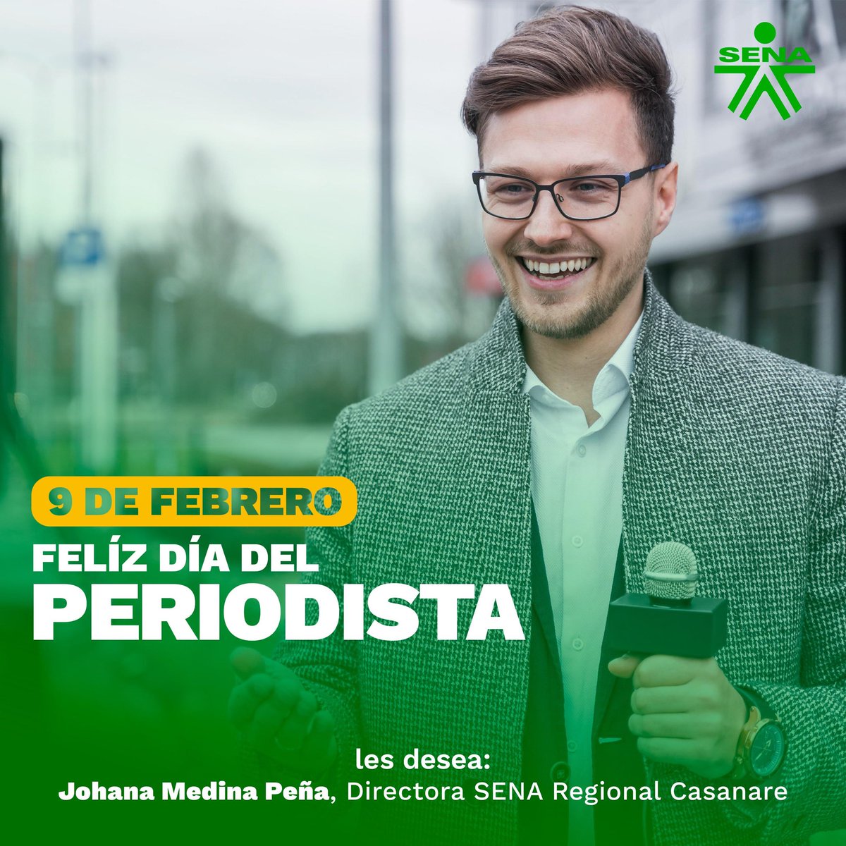 Hoy celebramos el #DíaDelPeriodista agradeciendo a quienes con su trabajo diario, informan, conectan y construyen sociedad. Desde el <a href="/SENACasanare/">SENA Casanare</a>, valoramos su labor y acompañamiento permanente como aliados estratégicos de nuestra misión. 

¡Gracias por su profesionalismo!🎙️📸