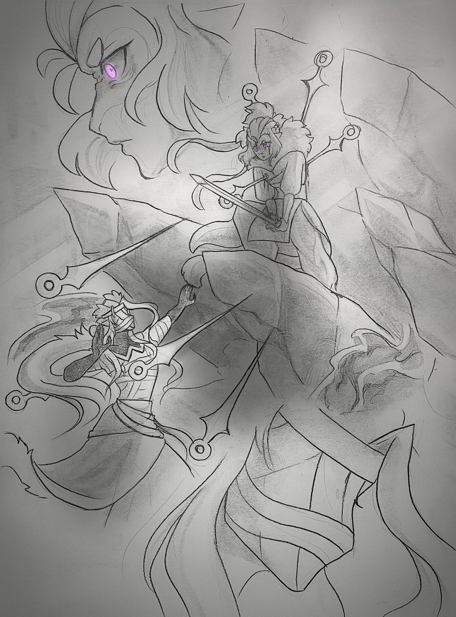 "I see who you are ... You are my enemy.

       This ends now!!"

A small lore art of Lu Xing inspired by a music by Tommee Profitt (I love their stuff)

#lmk #lmkoc #monkieoc #loreart #sketch #LEGOMonkieKidoc