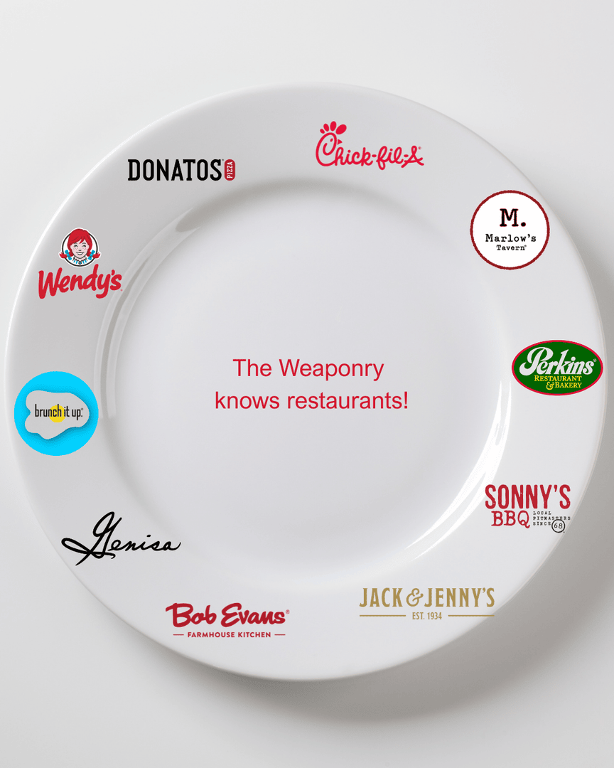 TheWeaponry's tweet photo. From fast food to full-service, our experience spans brands like these and more.
If you’re a restaurant looking for a fresh new option, we’ve got you covered 🍽️

#Restaurants #Marketing #Advertising #SocialMedia https://t.co/gmlR00ucwu