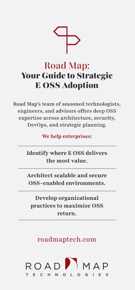RoadMapTech's tweet photo. Embrace the power of #Opensource for innovation, but remember that with great freedom comes great responsibility. Implementing proper governance can reduce risks and ensure secure development speed. Check out how Road Map Technologies can help: https://t.co/H6jNV1RcJy https://t.co/3HMFxnqKjp