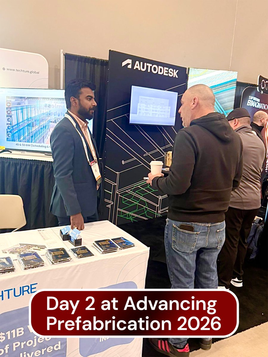 techtureglobal's tweet photo. Day 2 brought deeper conversations around modular delivery, manufacturing-driven construction, and the role of digital workflows in scaling prefab.
.
Let’s keep the momentum going! And with that its a wrap for this year!!
.
Advancing Prefabrication 2026 | Techture
.
#Techture https://t.co/npuBWXPztm