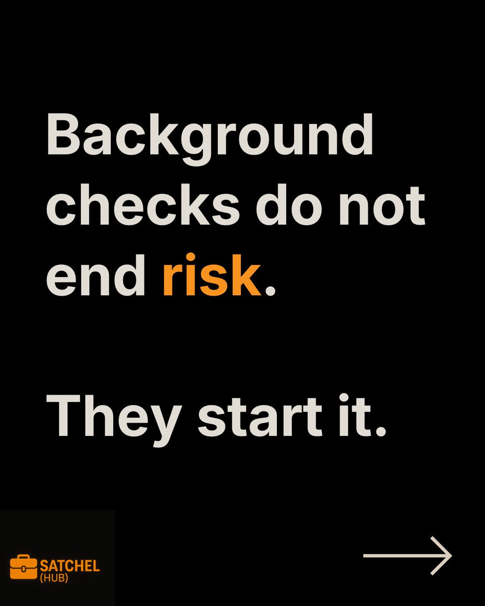Satchelhub's tweet photo. Background checks don’t end risk. They start it. Checks expire, facility policies differ, and what matters is defensibility: what was run, for whom, and when.

That’s why we’re building SatchelHub. Compliance isn’t a file. It’s a trail.

#HealthcareStaffing #Compliance #RiskMgmt https://t.co/Rxp9DXE83a