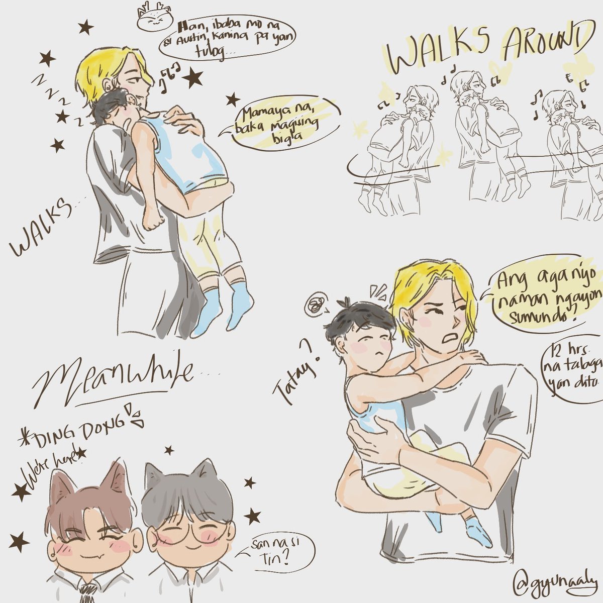 gyunaaly's tweet image. Austin and Nongnong or in my head what happened during those baby fever times of Shua and most likely Jeonghan with Austin.
 
Hope this cheers you up for this week, if gusto nyo ako rin libre nyo lang ako iced coffee d2 me sa CVSU main :") 
C: @c6shua
x.com/i/status/19921…