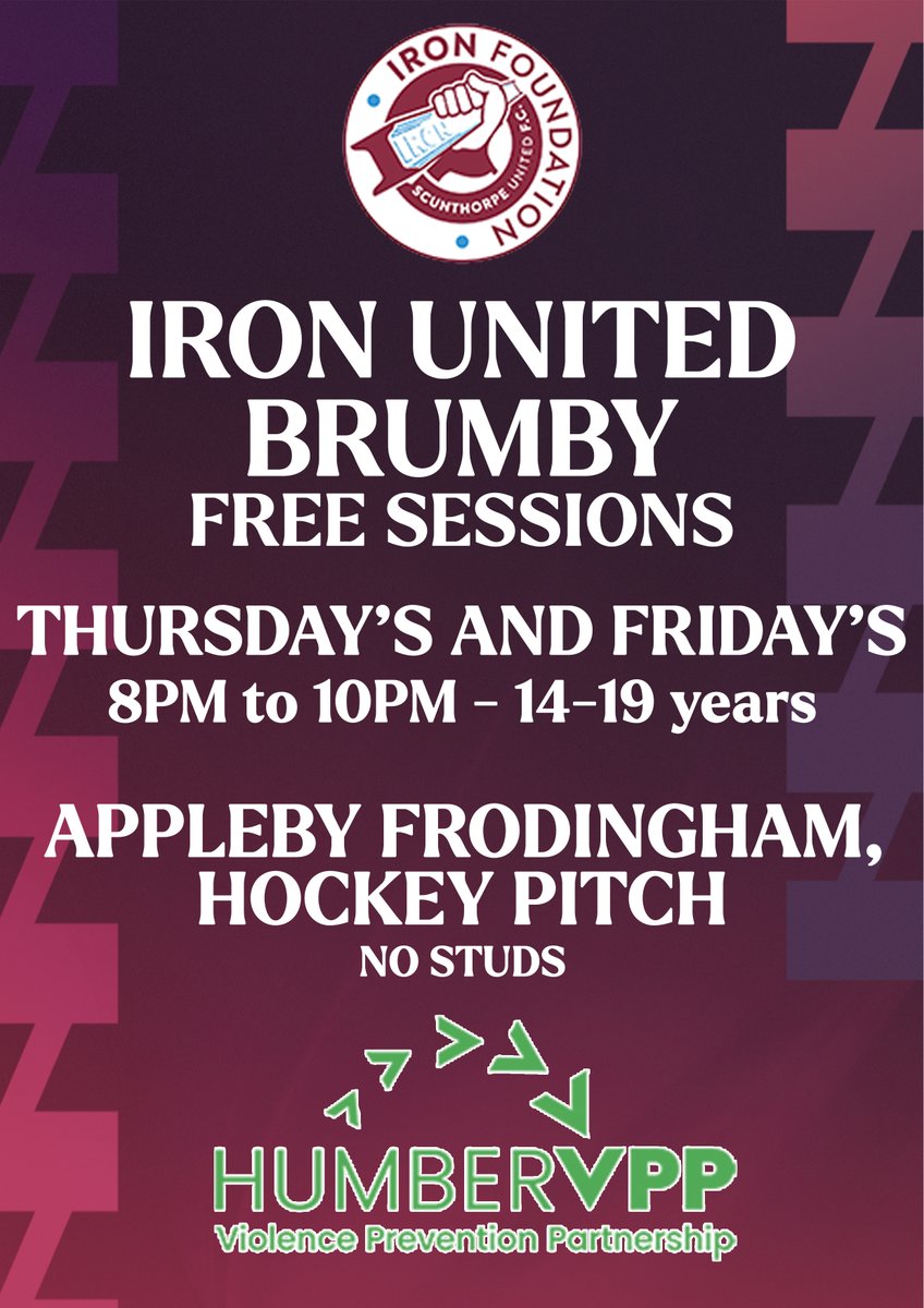 ⚽️ 𝐈𝐑𝐎𝐍 𝐔𝐍𝐈𝐓𝐄𝐃

Join us every Thursday and Friday evening for this session!

#UTI #IRON