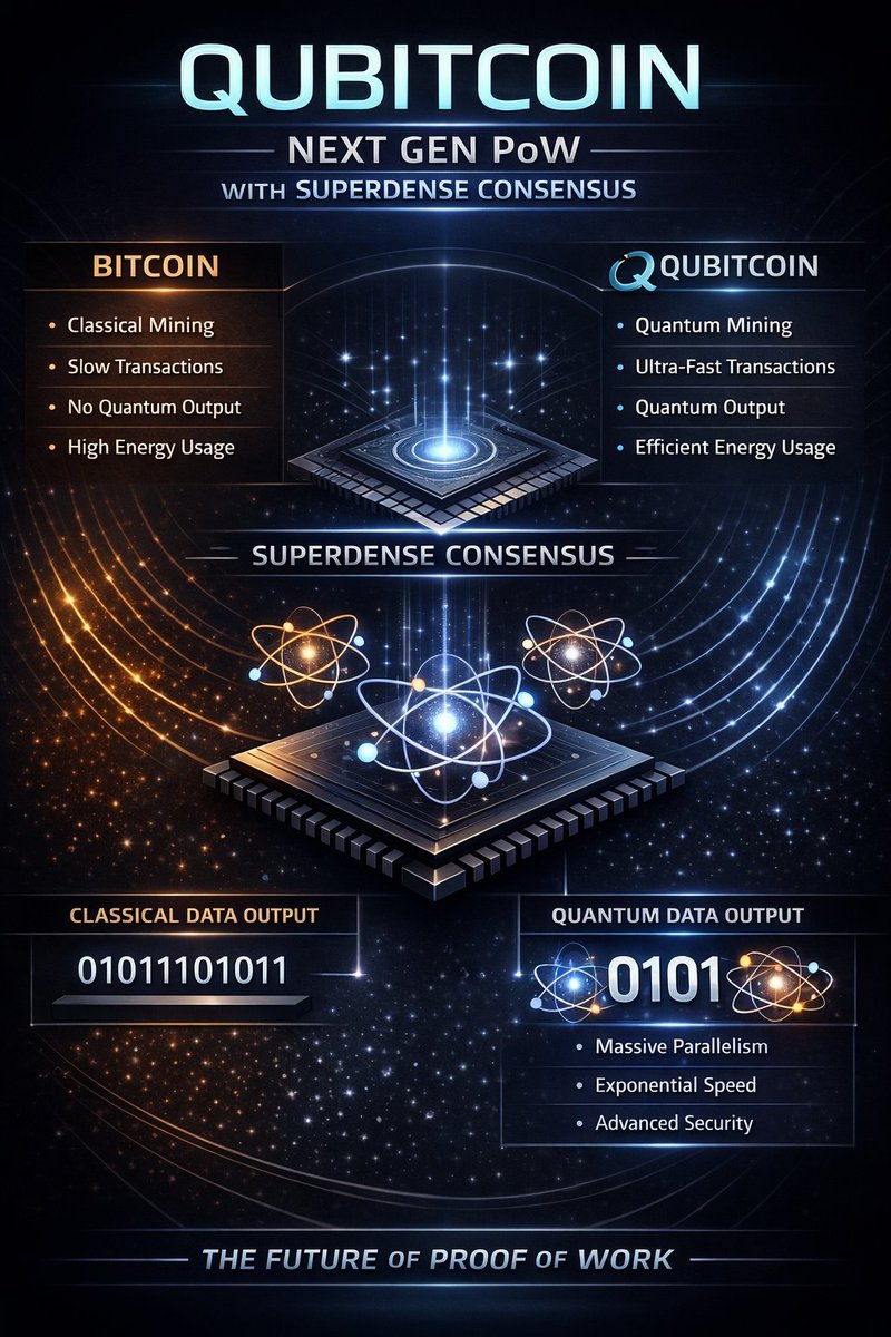 Imagine if Bitcoin could produce verifiable and useful quantum data.

Once Superdense Consensus is live, Qubitcoin will facilitate this.

Very few understand it, that doesn't mean you shouldn't pay attention.