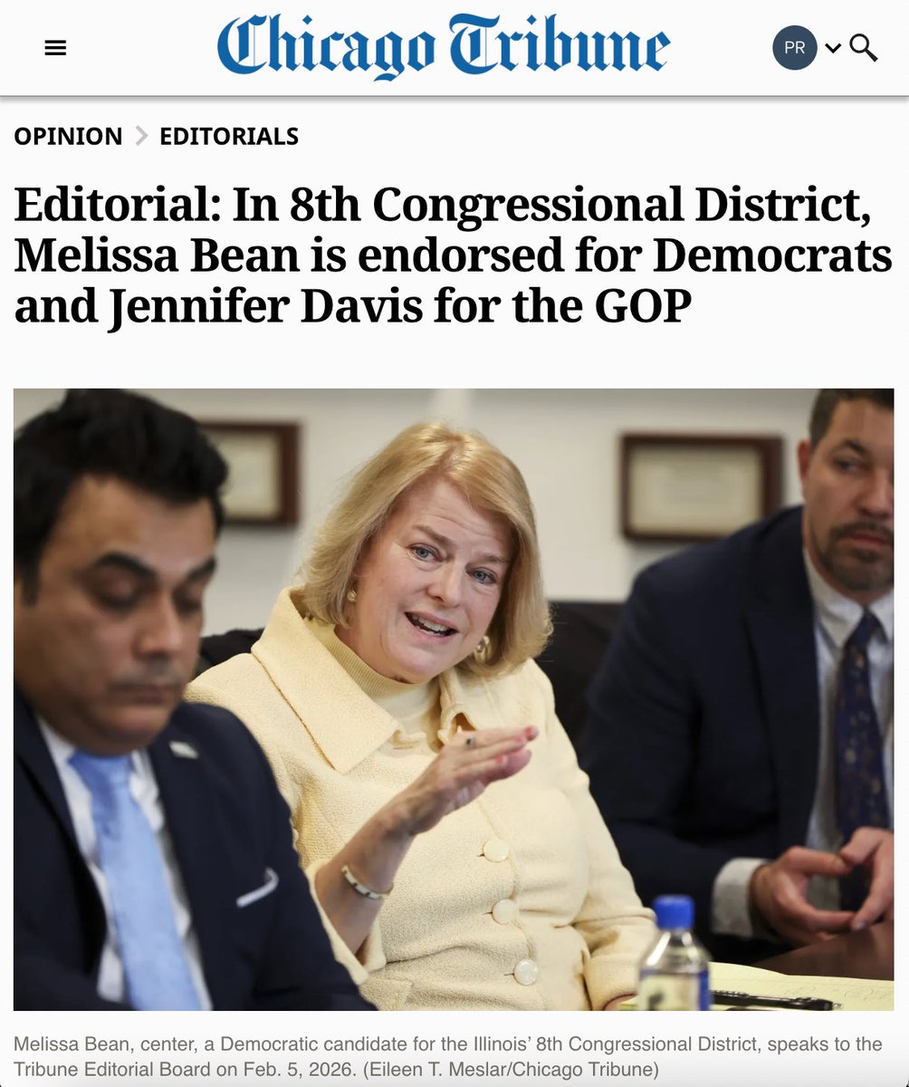 I'm proud to have the endorsement of the Chicago Tribune, and I'm grateful to the Editorial Board for recognizing not only my track record of delivering results, but my readiness to tackle the challenges facing 8th district families.