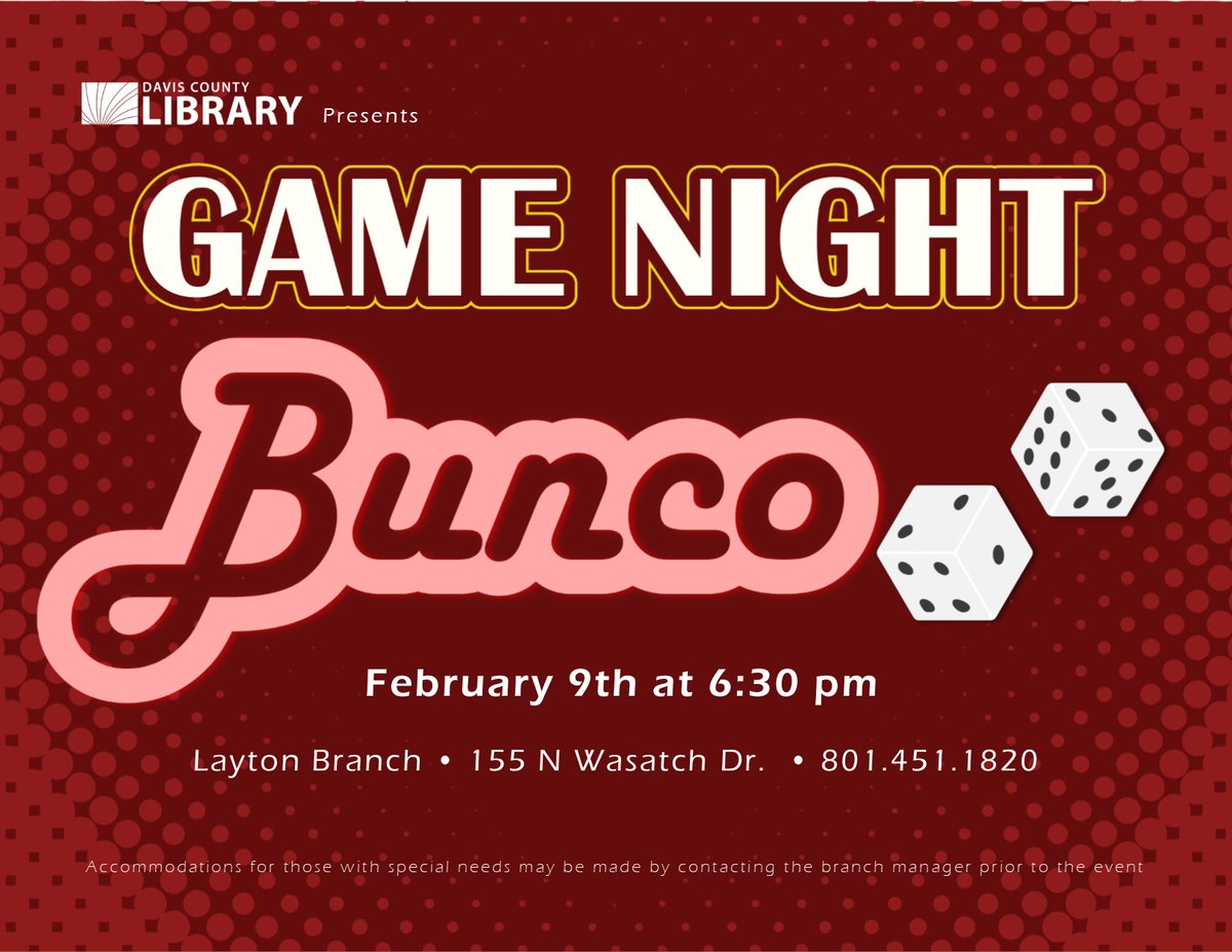 What can you do today at the library? How about celebrating with Elephant, Piggie, &amp; Friends; make a valentine card, choose your own LEGO challenge, or try your luck at Bunco!