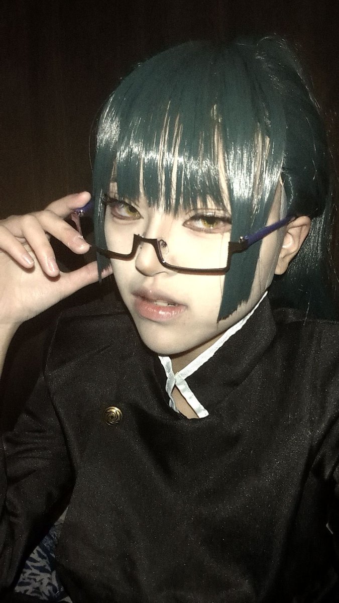 ちまがのば.らﾁｬｰﾝやってたから急いでウィッグセットした‼️初だし‼️
緑のアイシャドウなくて眉毛かけないから前髪まだ長いけど許してください。
バウンスおもすぎて禿げてウィッグネット見えるのやめてね🥱