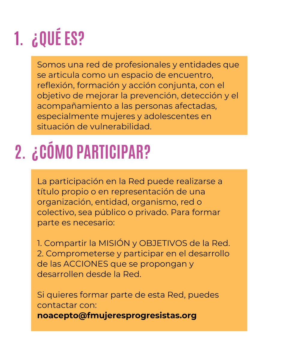 fmprogresistas's tweet photo. #NoAcepto trabaja de manera coordinada para visibilizar y dar respuesta a los #matrimoniosforzados
Si eres profesional, formas parte de una entidad o estás interesad@ en colaborar, únete a esta Red:
https://t.co/9mKTNVon7P https://t.co/SoQy8NUloy