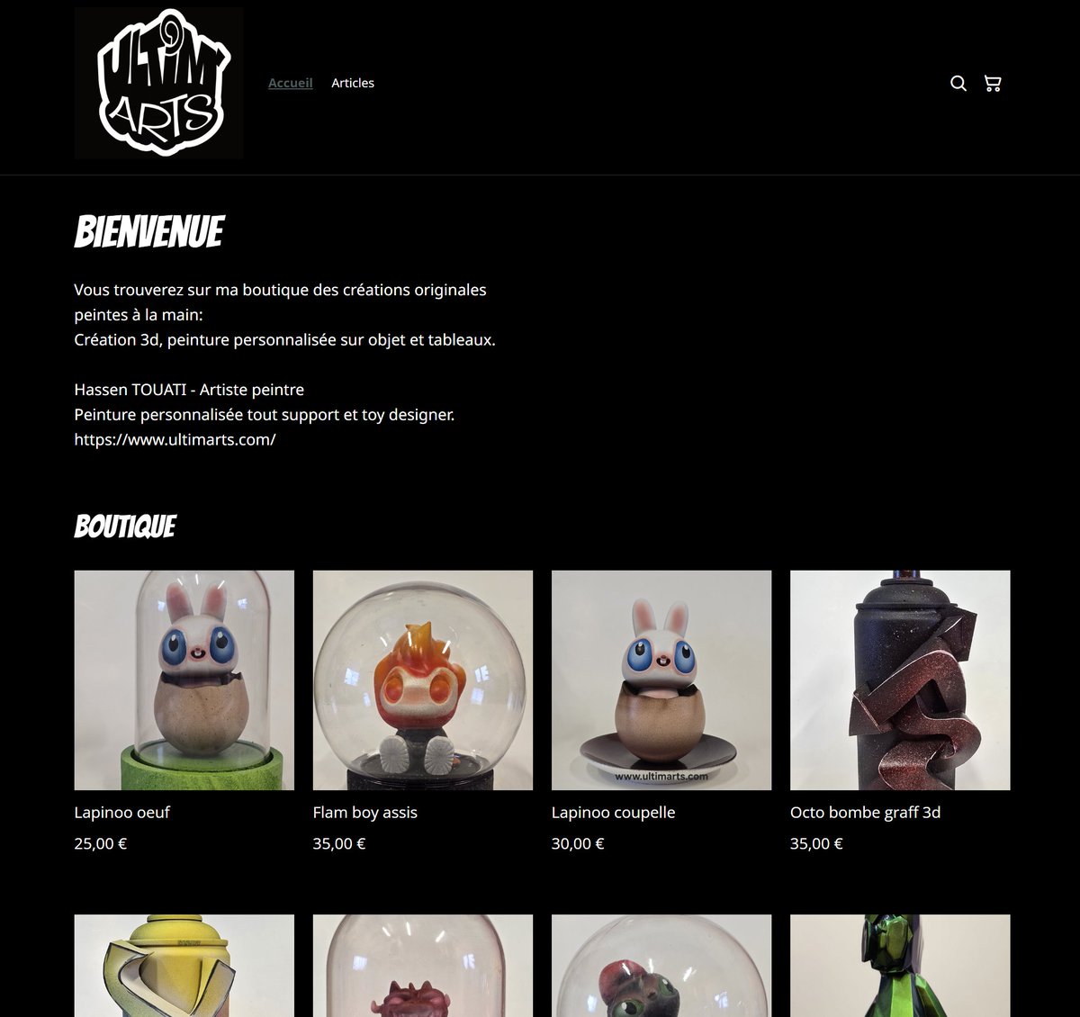 ultimarts's tweet photo. Bonjour tout le monde, aujourd'hui ouverture de ma petite boutique en ligne. Vous trouverez sur mon shop des créations originales peintes à la main: Création 3d, custom... https://t.co/qmJXxLRfzH #ultimarts #artoy #customdesign #lorraine #grandest https://t.co/CcCxMB4dTb