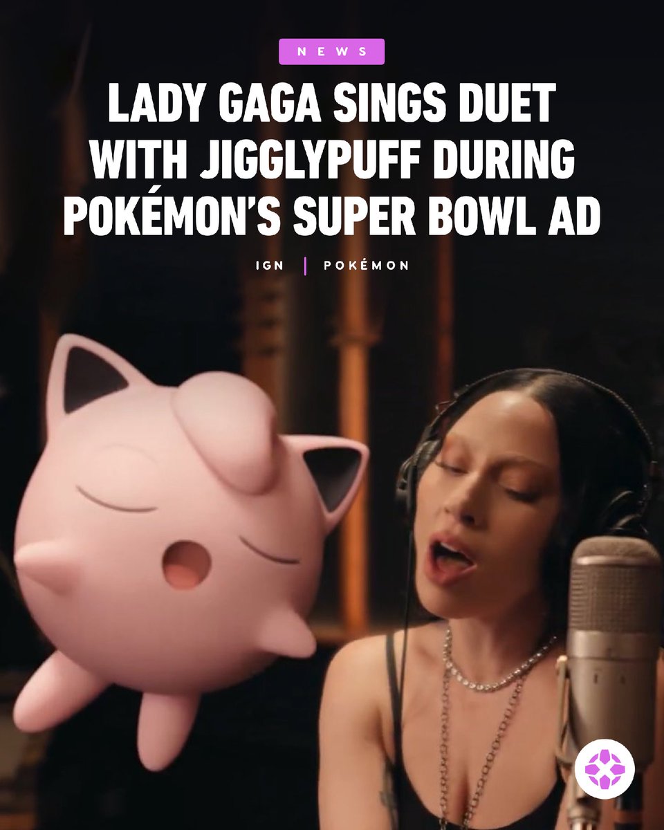 The big game's Pokémon commercial included a lovely duet between Lady Gaga and Jigglypuff.