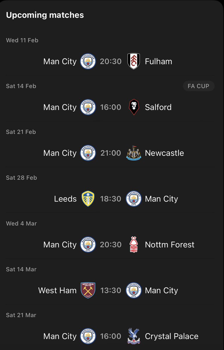 mfc_mrpage's tweet image. Manchester city Fans ,which is the toughest game here?