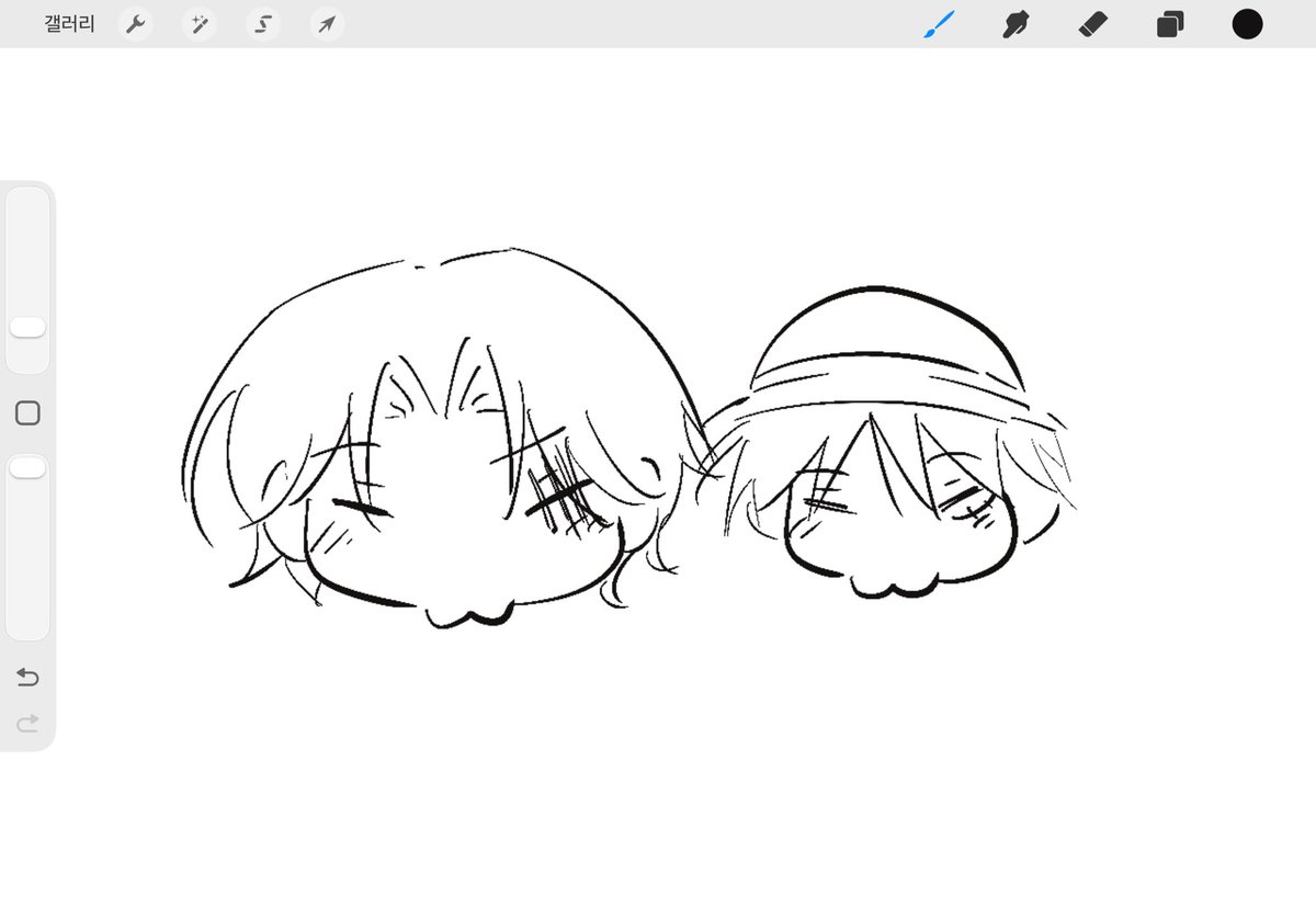 방학이라 그런ㄱㅏ.. 모든게 귀찮아
샹크스, 루피 낙서