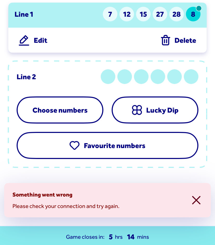 <a href="/TNLUK/">The National Lottery</a> This is what I get. And what about the email to remind me the ticket has finished every 4 weeks?
I didn’t get one last week so missed a week