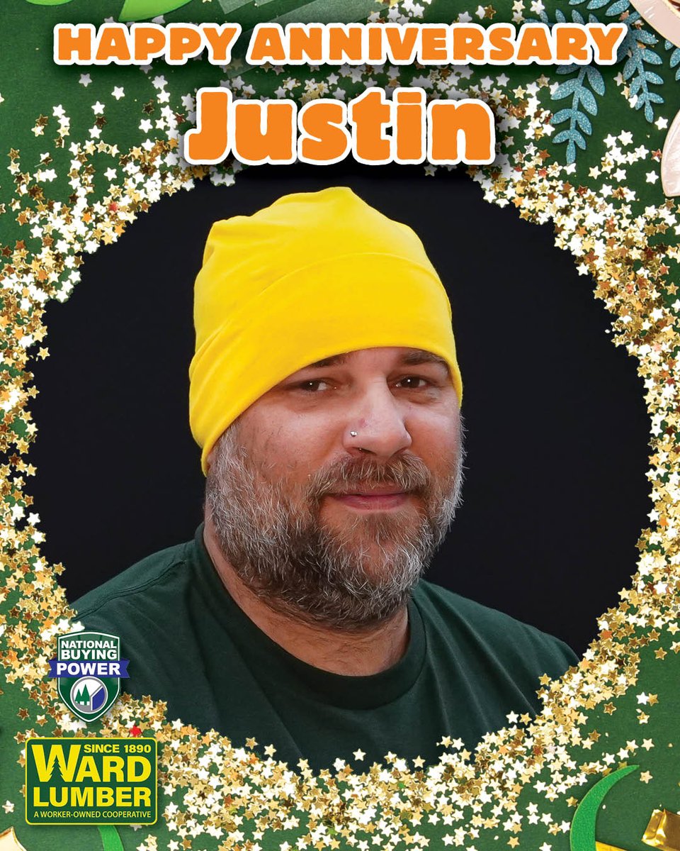 🎉 HAPPY 3-YEAR ANNIVERSARY JUSTIN! 🎉
Thanks for your commitment and the value you bring every day!

#workanniversary #WardLumberStrong #WorkerOwned #ShopLocal #ADK #NorthCountry