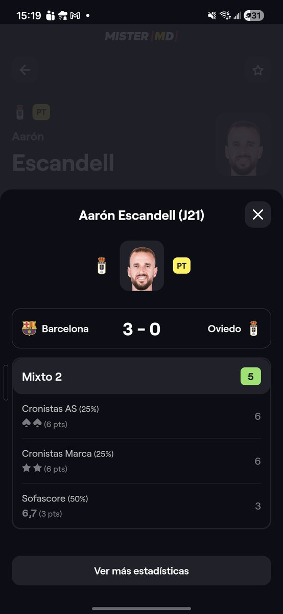macario17's tweet photo. @martiinromo232 @futbol_fantasy El mas reciente que se me viene a la mente, le mete 3 el Barcelona,  no evita ningún gol y le dan la misma nota que a Odysseas el día que para 2 uno para uno y un penalti en el 96... tu me dirás,  que es muy bueno, si, que haga lo que haga lo puntúan bien, pues también. https://t.co/R2RFykzygh