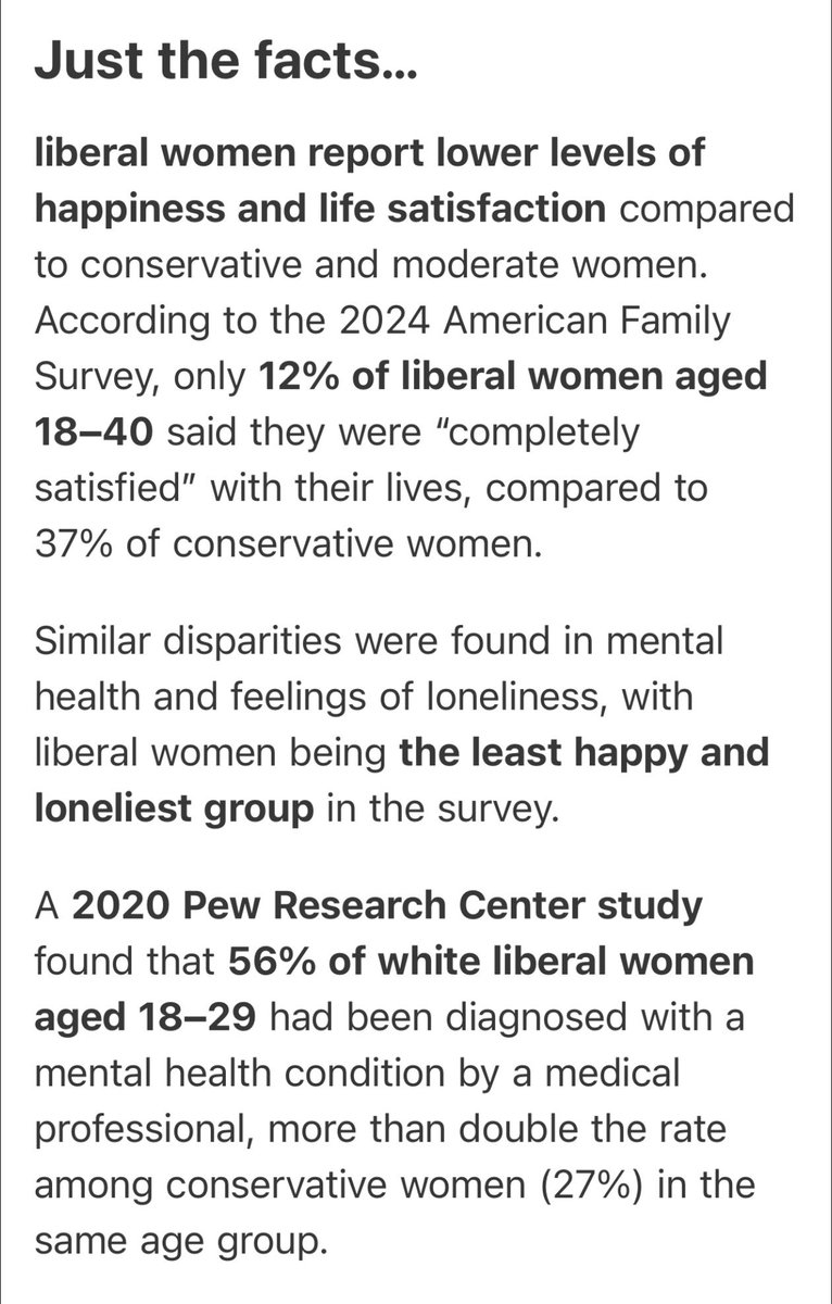 The facts  about liberal women…