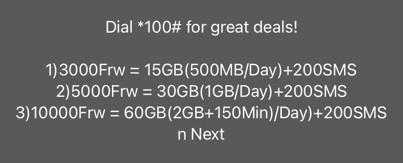 Mwiriwe neza <a href="/MTNRwanda/">MTN Rwanda</a> ibibintu byo guhora muzamura ibiciro Bya internet uko bwije nuko bukeye byaje bite? Ibihumbi 5 ko byaguraga GB 60 per month gute mugeze kubihumbi icumi nyuma y’icyumweru?  Ibi sibyo rwose mwisubireho bitihise ntabwo twakongera kugura internet yanyu !
Sawa!
