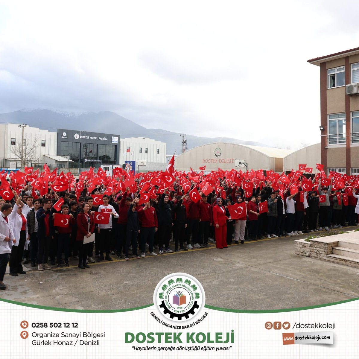 dostekkoleji's tweet image. DOSTEK Koleji olarak "Bayrak Sevgisi" etkinliklerimizi gerçekleştirdik. 

#dostek #dostekkoleji #denizliosb #bayrak #bayraksevgisi